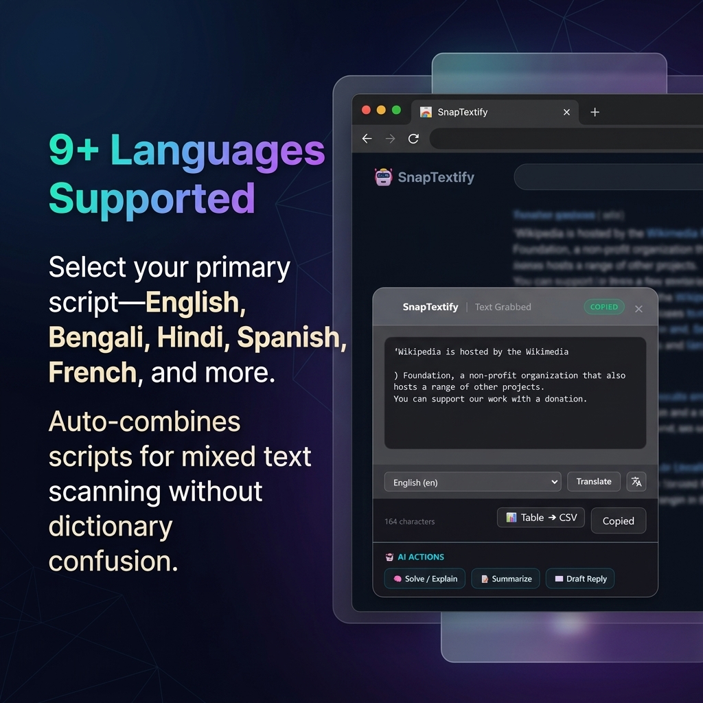Multilingual Settings Mockup